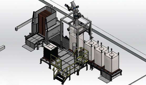 Enchimento de big bag FlowMatic 04 Palamatic Process 