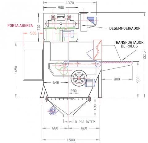 Minislit esvaziamento de saco automatico dimensionnel