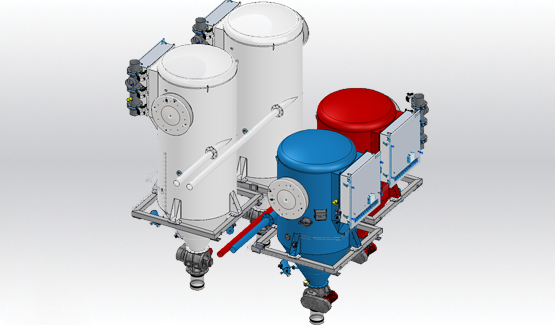 Transfert pneumatique ligne agro-alimentaire