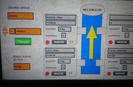 DryBulk-Mix® painel de controle