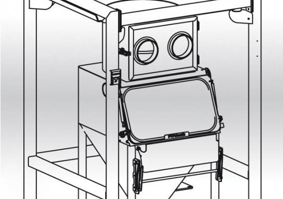 Plan 3D - Station de vidange big bag et sac structure basse