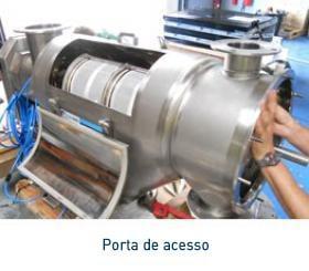 Peneira centrifuga - Porta de acesso