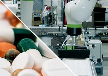 O cobot ajuda a garantir uma boa higiene em seu local de embalagem