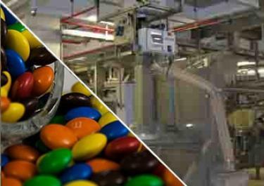 Acondicionamento de bolas de chocolate em big bags