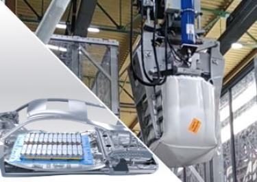 Esvaziamento de big bag de níquel