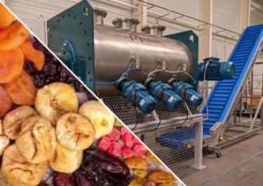 Linha de mistura de frutas secas