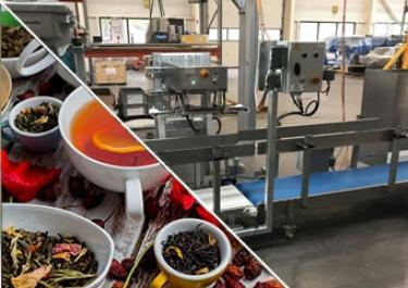 Bagging station for packing spice mixtures