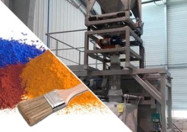 paint-formulation Discharge of paint powder containers into big bag