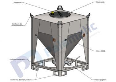 Plan conteneur acier-inox