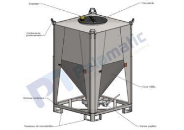 Plan conteneur acier-inox