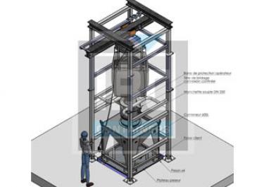 Equipements intégrés à la station de remplissage conteneur