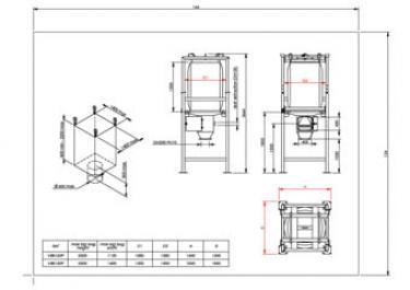 Plan station de vidange big bag - Boîte de délaçage