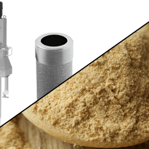 Acessórios para ensacamento Palamatic Process, filtro CIP de alta eficiência e dispositivo de desareação para leveduras desidratadas em pó.