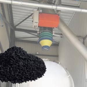 Loading of activated carbon