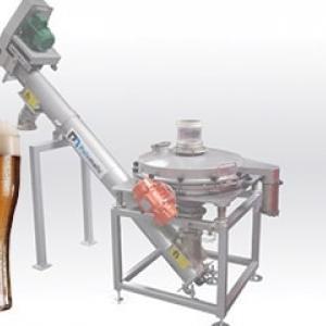 Screening and mechanical conveying cereals bier