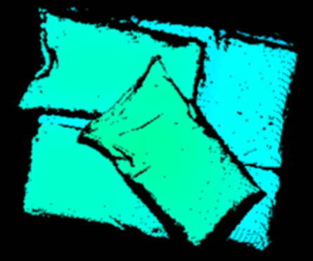 Digitalização 3D de uma camada irregular de sacos