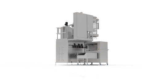 Ensacheuse hygiénique automatique Palamatic HBM1030 pour le conditionnement de poudres et produits sensibles en sacs préformés de 5 à 25 kg. Machine de remplissage et de soudure à haute cadence, adaptée aux industries agroalimentaire, chimique et pharmaceutique. Conception nettoyable NEP/CIP conforme aux normes BRC, IFS et EHEDG. 