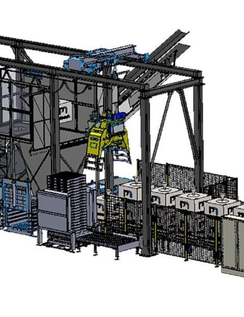 Uso de big bags em linhas de processo de produção de baterias